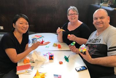 Clase de Origami en Nagoya