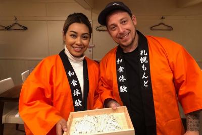 En el centro de Sapporo! Soba haciendo experiencia y tres tipos d En el centro de Sapporo! Soba haciendo experiencia y tres tipos d