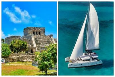 Combo de 2 días: navegación en Isla Mujeres y ruinas mayas de Tul