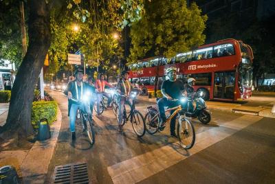 Ciudad de México Recorrido de Comida Nocturno en Bicicleta