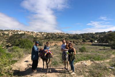 Caminar con burros en el país bereber