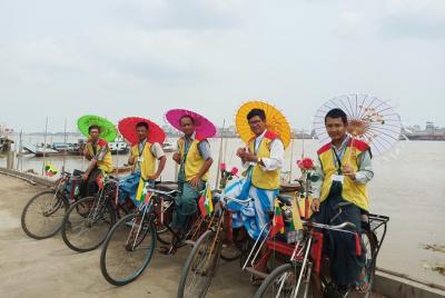 Paseo oculto de Yangon Trishaw Paseo oculto de Yangon Trishaw