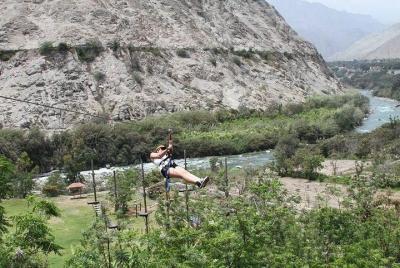Canopy en el valle de Lunahuaná - Ruta corta