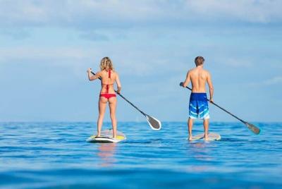 Tour guiado de Stand Up Paddle en la playa de João de Arens Tour guiado de Stand Up Paddle en la playa de João de Arens