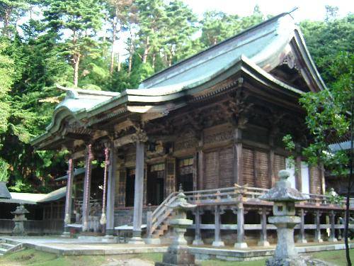 Japón Kinkazan Santuario Koganeyama-jinja Santuario Koganeyama-jinja Miyagi - Kinkazan - Japón