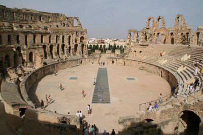 Tunisia El Jem Colosseum Colosseum Kairouan - El Jem - Tunisia