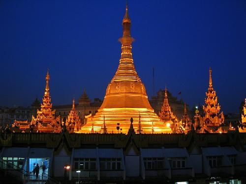 Birmania Rangún Pagoda de Sule Pagoda de Sule Birmania - Rangún - Birmania