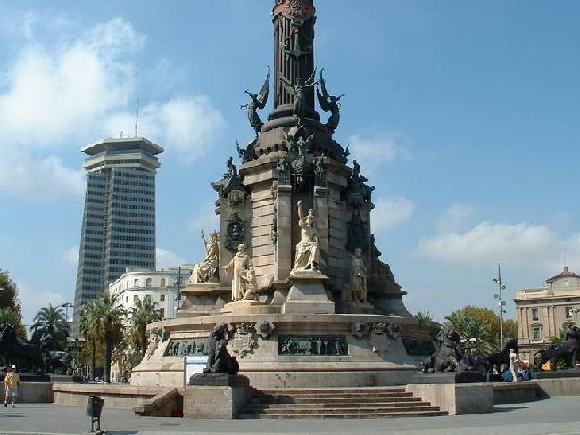Spain Barcelona The Columbus Monument The Columbus Monument Catalonia - Barcelona - Spain