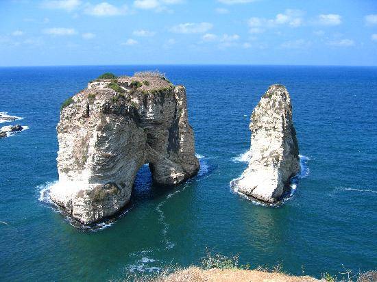 El Líbano Beirut Rocas de El Rewsha Rocas de El Rewsha Bayrut - Beirut - El Líbano