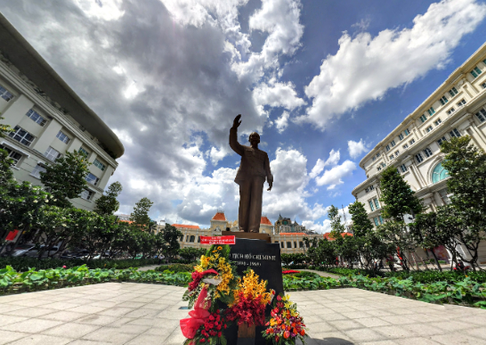Vietnam Delta del Mekong Estatua del presidente Ho Chi Minh Estatua del presidente Ho Chi Minh Vietnam - Delta del Mekong - Vietnam