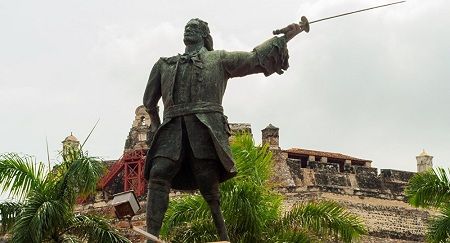 Colombia Cartagena Estatua conmemorativa de Blas de Lezo Estatua conmemorativa de Blas de Lezo Bolívar - Cartagena - Colombia