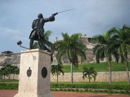 Colombia Cartagena Estatua conmemorativa de Blas de Lezo Estatua conmemorativa de Blas de Lezo Bolívar - Cartagena - Colombia