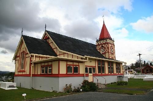 Nueva Zelanda Ohinemutu Iglesia Maorí Anglicana de la Santa Fe Iglesia Maorí Anglicana de la Santa Fe Australia y El Pacífico - Ohinemutu - Nueva Zelanda
