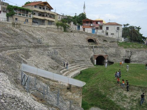 Albania Durres  Roman Amphitheater Roman Amphitheater Albania - Durres  - Albania