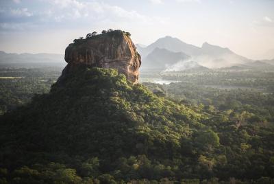 Excursión de un día a los templos de las cuevas de Sigiriya y Dambulla desde el área de Bentota