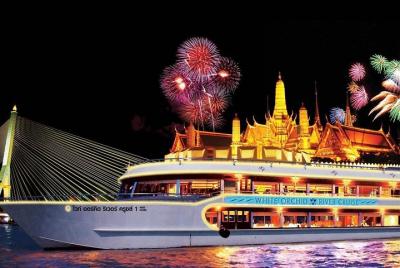 Bangkok: crucero con cena de orquídeas blancas con traslados de r