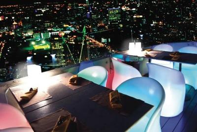 Cena en el balcón de Bangkok en el cielo de Baiyoke
