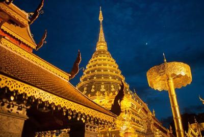 Visita privada por la tarde a los templos de Wat Umong y Doi Suthep: medio día Visita privada por la tarde a los templos de Wat Umong y Doi Suthep: medio día