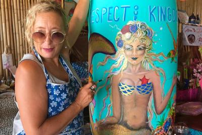 Pintura de papelera ecológica