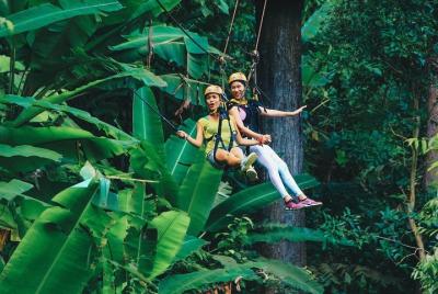 Flying Hanuman Ziplines 42 plataforma Whit Transfer viajes de ida y vuelta