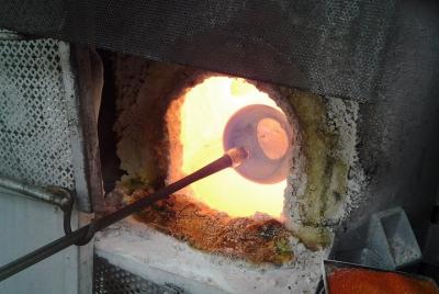 Fábrica de cristal de la isla de Murano en Venecia con demostración de soplado de vidrio