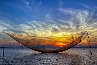 Ciclo Tra Nhieu pueblo de pescadores con almuerzo local