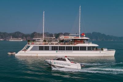 Crucero de lujo de día completo en la bahía de Ha Long y la bahía de Lan Ha desde Ha Noi