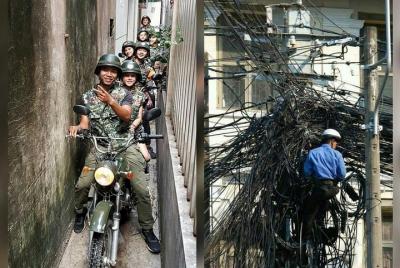 Día completo de comida, cultura, vista y diversión en Hanoi en una moto vintage de Minsk + marioneta de agua
