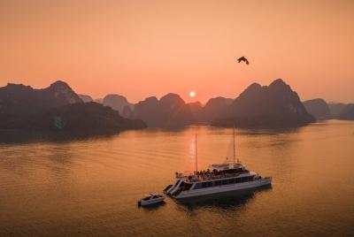 El crucero en catamarán: excursión de un día de lujo en Halong y la bahía de Lan Ha Actividades completas