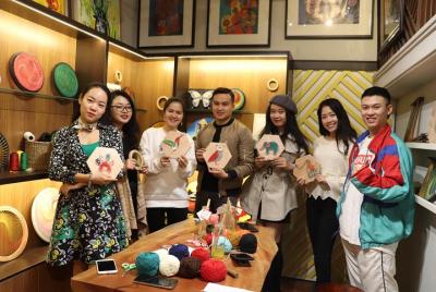 Arte de cuerdas en el casco antiguo de Hanoi