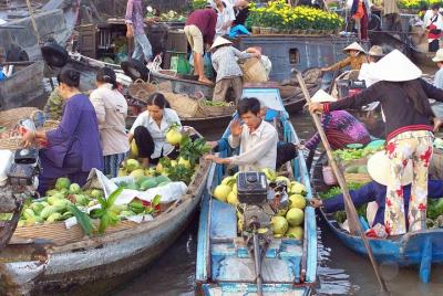 Tour de 2 días por el Delta del Mekong visitando el mercado flotante