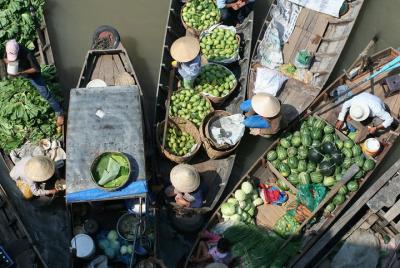 Tour de 1 día por el Delta del Mekong: mercado flotante, clase de cocina y ciclismo