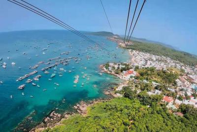 Vista panorámica privada del sur de Phu Quoc y snorkel en lancha rápida