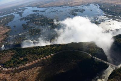 Victoria Falls Helicopter Ride Window Veiw