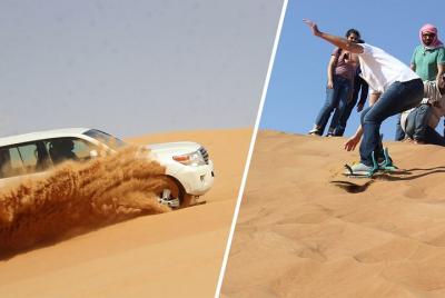 Dubai Red Dune Extreme Desert Safari Adventure con sandboarding