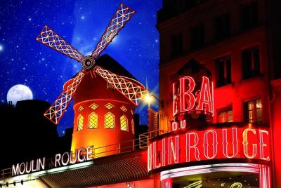 Cena y espectáculo en el Moulin Rouge con traslado de regreso al hotel en el centro de París Cena y espectáculo en el Moulin Rouge con traslado de regreso al hotel en el centro de París
