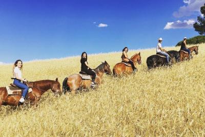 Paseo privado a caballo en el parque Veio en Roma