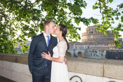 Sesión de fotos previa a la boda en Roma