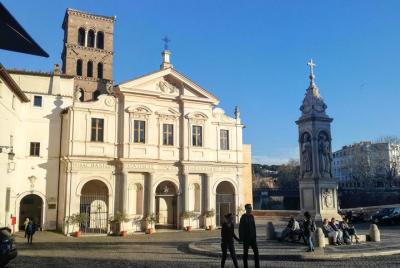Comida callejera del distrito de Trastevere y visita turística a pie
