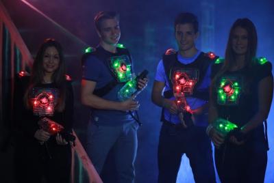 Juego de láser en Praga