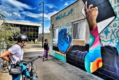 Paseo mural en bicicleta eléctrica de pared a pared Boulder (3 horas)