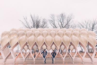 Sesión privada de fotografía de vacaciones con fotógrafo local en Chicago