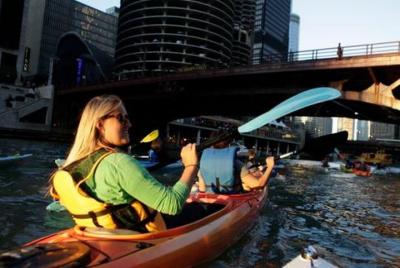 Excursión en kayak por el río Chicago