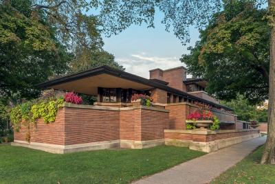 Entrada a la casa de Frank Lloyd Wright Robie