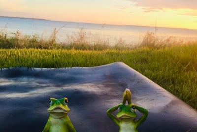 Yoga junto a la bahía en la ciudad de Panamá, Florida