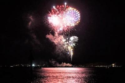 Crucero de observación de delfines de Hilton Head con exhibición de fuegos artificiales Crucero de observación de delfines de Hilton Head con exhibición de fuegos artificiales