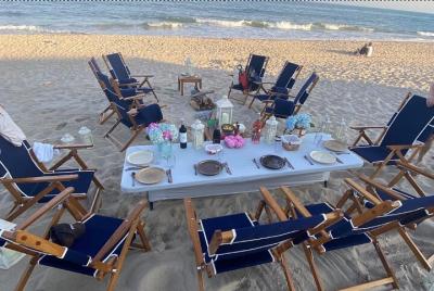 Cena de picnic y fogata en la playa de lujo en Montauk Cena de picnic y fogata en la playa de lujo en Montauk