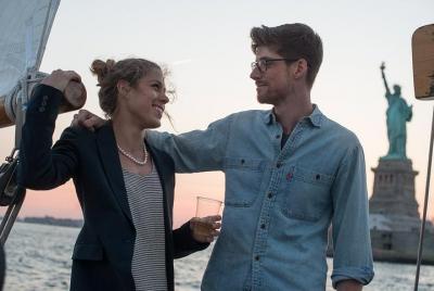 Ciudad de Nueva York Atardecer a la Estatua de la Libertad