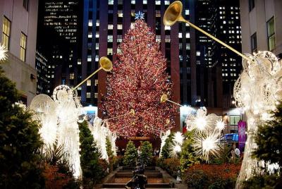 Paseo por la ciudad de lujo en las luces navideñas de Dyker Heights