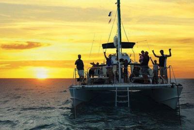 Tour al atardecer y a la luz de la ciudad en un catamarán de 40 pies, Snorkel tours diarios Tour al atardecer y a la luz de la ciudad en un catamarán de 40 pies, Snorkel tours diarios